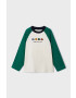 Mayoral longsleeve din bumbac pentru copii culoarea verde modelator - Pled.ro