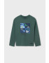 Mayoral longsleeve din bumbac pentru copii culoarea verde cu imprimeu - Pled.ro