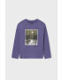 Mayoral longsleeve din bumbac pentru copii culoarea violet cu imprimeu - Pled.ro