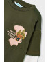 Mayoral longsleeve din bumbac pentru copii culoarea verde cu imprimeu - Pled.ro