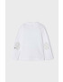 Mayoral longsleeve din bumbac pentru copii culoarea alb cu imprimeu - Pled.ro