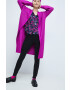 Medicine cardigan din amestec de lana femei culoarea violet - Pled.ro