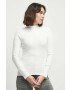 Medicine longsleeve femei culoarea bej cu turtleneck - Pled.ro