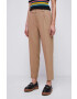 Medicine pantaloni femei culoarea bej fason chinos medium waist - Pled.ro