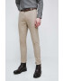 Medicine pantaloni barbati culoarea bej cu fason chinos - Pled.ro