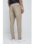 Medicine pantaloni barbati culoarea bej cu fason chinos - Pled.ro