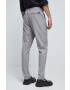 Medicine pantaloni barbati culoarea gri cu fason chinos - Pled.ro