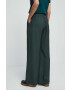 Medicine pantaloni femei culoarea verde lat high waist - Pled.ro