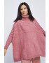 Medicine poncho femei culoarea roz - Pled.ro