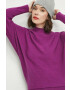 Medicine pulover femei culoarea violet light cu turtleneck - Pled.ro