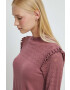 Medicine pulover femei culoarea roz light cu turtleneck - Pled.ro