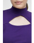 Medicine tricou femei culoarea violet cu turtleneck - Pled.ro