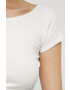 Medicine tricou femei culoarea bej cold shoulder - Pled.ro