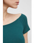 Medicine tricou femei culoarea verde cold shoulder - Pled.ro