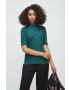 Medicine tricou femei culoarea verde cu turtleneck - Pled.ro