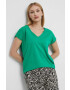 Medicine tricou din bumbac femei culoarea verde - Pled.ro