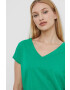 Medicine tricou din bumbac femei culoarea verde - Pled.ro