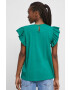 Medicine tricou din bumbac culoarea verde - Pled.ro