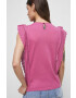 Medicine tricou din bumbac culoarea violet - Pled.ro