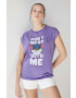 Medicine tricou din bumbac culoarea violet - Pled.ro