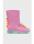 Melissa cizme copii Rain Boot + Fabula Inf culoarea roz - Pled.ro