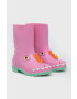 Melissa cizme copii Rain Boot + Fabula Inf culoarea roz - Pled.ro