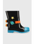 Melissa cizme copii Rain Boot + Fabula Inf culoarea negru - Pled.ro