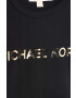 Michael Kors longsleeve copii culoarea negru cu imprimeu - Pled.ro