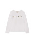 Michael Kors longsleeve copii culoarea alb cu imprimeu - Pled.ro