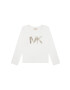 Michael Kors longsleeve din bumbac pentru copii culoarea alb - Pled.ro