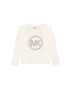 Michael Kors longsleeve din bumbac pentru copii culoarea alb - Pled.ro