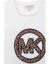 Michael Kors longsleeve din bumbac pentru copii culoarea alb - Pled.ro