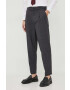 Michael Kors pantaloni de lana culoarea gri drept - Pled.ro