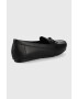 MICHAEL Michael Kors mocasini de piele Juliette Moc femei culoarea negru cu toc plat - Pled.ro