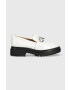 MICHAEL Michael Kors mocasini de piele Parker femei culoarea alb cu platforma 40R3PKFP1A - Pled.ro