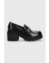 MICHAEL Michael Kors mocasini de piele Rocco femei culoarea negru cu platforma 40F3RCMP3L - Pled.ro