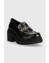 MICHAEL Michael Kors mocasini de piele Rocco femei culoarea negru cu platforma 40F3RCMP3L - Pled.ro