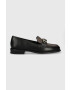 MICHAEL Michael Kors mocasini de piele Tiegan femei culoarea negru cu toc plat 40F3TGFP2L - Pled.ro