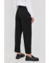 MICHAEL Michael Kors pantaloni femei culoarea albastru marin lat high waist - Pled.ro