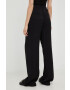 MICHAEL Michael Kors pantaloni femei culoarea albastru marin lat high waist - Pled.ro