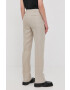 MICHAEL Michael Kors pantaloni din in femei culoarea bej lat high waist - Pled.ro