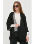 MICHAEL Michael Kors poncho din amestec de lana femei culoarea negru light - Pled.ro