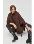 MICHAEL Michael Kors poncho din amestec de lana culoarea maro light - Pled.ro