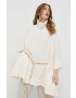 MICHAEL Michael Kors poncho din amestec de lana femei culoarea bej light - Pled.ro