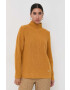 MICHAEL Michael Kors pulover de lana femei culoarea portocaliu călduros cu turtleneck - Pled.ro