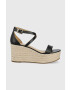 MICHAEL Michael Kors sandale de piele Serena Wedge Espadrille - Pled.ro