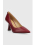 MICHAEL Michael Kors stilettos de piele Clara culoarea bordo 40F3CLMP1L - Pled.ro