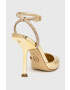 MICHAEL Michael Kors stilettos de piele Imani culoarea auriu 40S3IMHP1L - Pled.ro