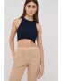 MICHAEL Michael Kors top femei culoarea albastru marin - Pled.ro