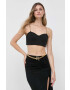 MICHAEL Michael Kors top femei culoarea negru neted - Pled.ro